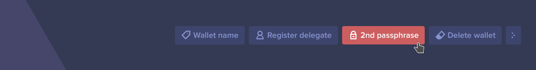 Click the Second passphrase button